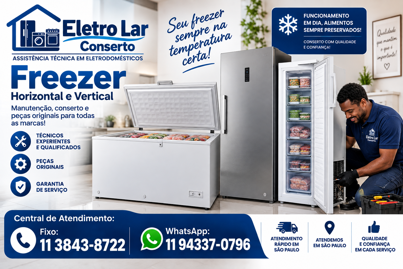 Freezer — horizontal e vertical